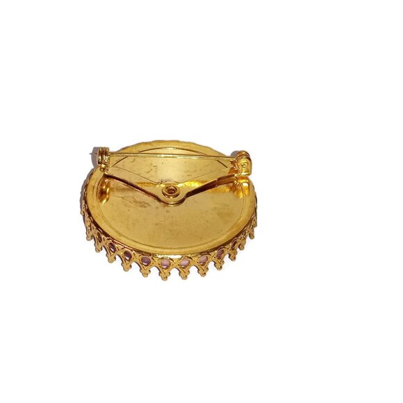 Pretty in Pink Large Pink Cabochon Brooch - Picture 3 of 5